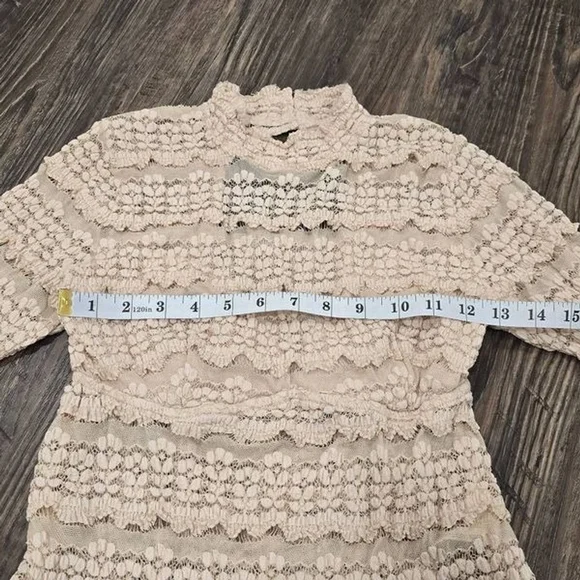 Free People Women's Angelina Bodysuit Size Large Beige - Picture 6 of 11